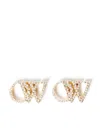 Off-white Monogram Earrings In Gold