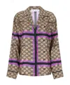 Off-white Monogram Pajama Silk Shirt In Multicolor