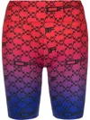 Off-white Monogram-print Cycling Shorts In Rot