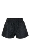 Off-white Swimming Trunks With All-over Logo In Black