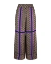 Off-white Monogram Silk Pants Woman Pants Multicolored Size 8 Silk In Fantasy