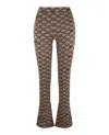 Off-white Monogram Split Leggings In Brown