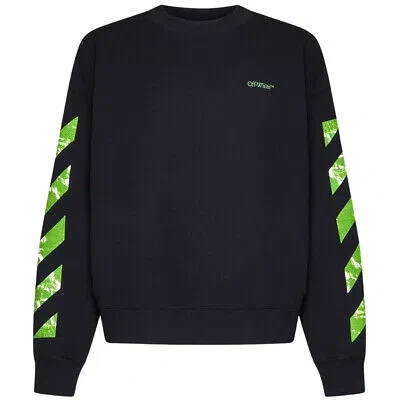 Pre-owned Off-white Moon Arrow Design Skate Fit Black Sweatshirt