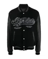 Off-white Moon Embroidered Bomber Jacket In Black