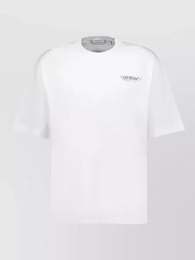 Off-white Moon Skate Back Graphic Crew Neck T-shirt In White