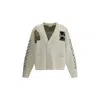 Off-white Lion-embroidery Cardigan In White