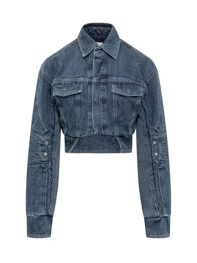 OFF-WHITE MOTORCYCLE CROPPED JACKET