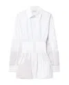 Off-white Motorcycle Long-sleeved Shirt Dress In White