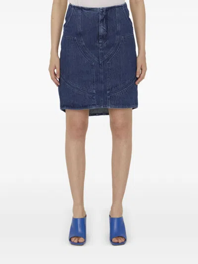 Off-white Motorcycle Midi Skirt In Blue