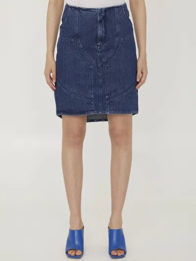 Off-white Motorcycle Midi Skirt In Blue