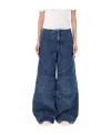 Off-white Motorcycle Low Waist Pant In Blue