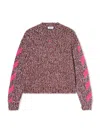 Off-white Mouline Arrow Knit Crewneck Sweater In Multi