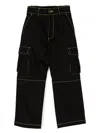Off-white Multi-pocket Cargo Trousers In 黑色