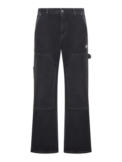 Off-white Vintage Gothic Carpenter Jeans In Denim In Black
