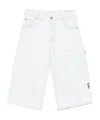 Off-white Denim Knee-length Shorts In White