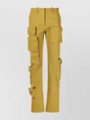 Off-white Multi-pocket Straight-leg Cargo Trousers In Yellow
