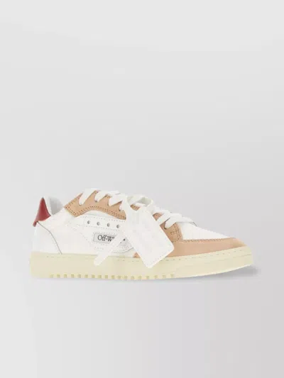 Off-white 20mm 5.0 Leather & Cotton Sneakers In White