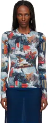 Off-white Multicolor World Paint Second Skin Crew T-shirt In Multi