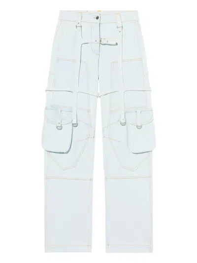OFF-WHITE MULTIPLE-POCKET CARGO JEANS