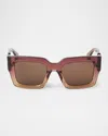 Off-white Mystic Arrow Square Sunglasses In Brown