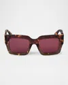 Off-white Mystic Arrow Square Sunglasses In 6030 Havana Pink