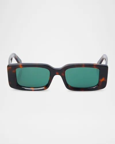 Off-white Mystic Arrow Square Sunglasses In Brown
