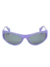 Off-white Napoli Round-frame Sunglasses In 紫色