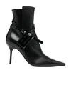 Off-white Womens Pointed Toe Ankle Ankle Boots In Black