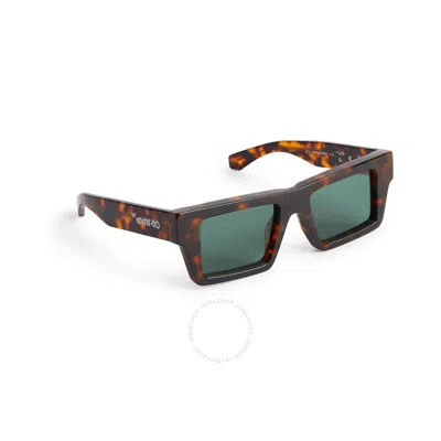 Off-white Nassau Dark Green Browline Unisex Sunglasses Oeri028 6055 51 In Brown