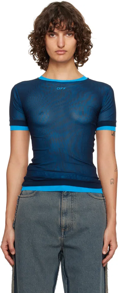 Off-white Short-sleeved T-shirt In Blue