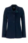 Off-white Wool Blazer With Central Back Slit In 4700