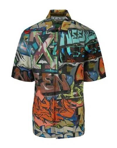 Off-white Graffiti-print Short-sleeved Shirt In White