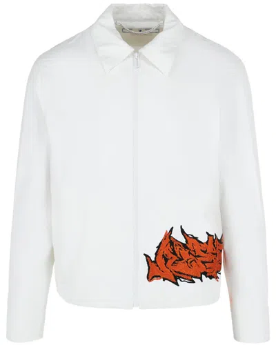 Off-white Long-sleeved Jacket In White