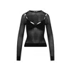 Off-white Net Arrow Bralette Black Viscose Top In Black