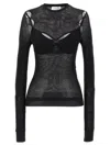Off-white Net Arrow Bralette Black Viscose Top