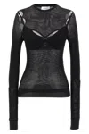 Off-white Net Arrow Bralette Black Viscose Top