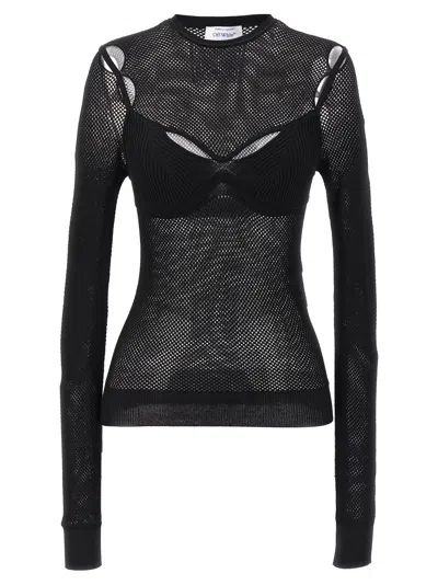 OFF-WHITE OFF WHITE 'NET ARROW BRALETTE' TOP