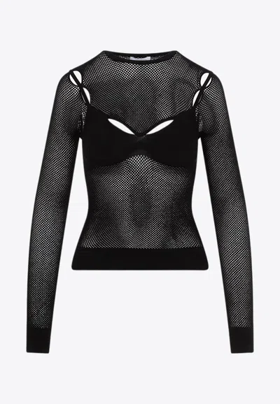 OFF-WHITE NET ARROW BRALETTE TOP