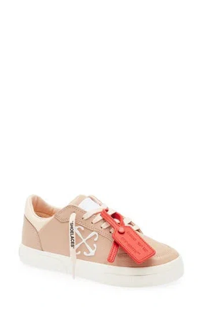 Off-white New Low Vulcanized Calf Leather Sneaker In Pink