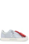 Off-white New Low Vulcanized Lace-up Sneakers In Light Blue