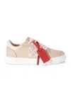Off-white New Low Vulcanized Calf Leather Sneaker In Nude