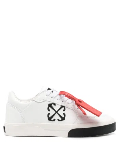 Off-white Low Top Sneakers Calf Leather Panelled Design In White