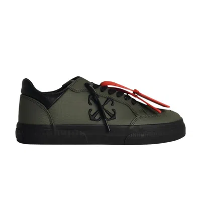 Pre-owned Off-white New Low Vulcanized 'military Green Black' | Men's Size 44