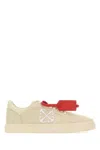 Off-white Vulcanized Contrasting-tag Canvas Sneakers In 301