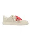 Off-white Vulcanized Contrasting-tag Canvas Sneakers In Angora