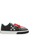 Off-white Off White Low Leather Vulcanized Sneakers For In Black