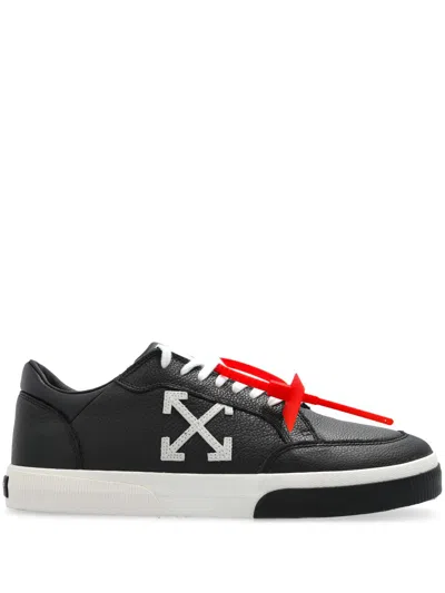 Off-white Off White Low Leather Vulcanized Sneakers For In Black