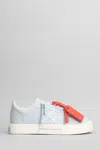 Off-white New Low Vulcanized Lace-up Sneakers In Cyan