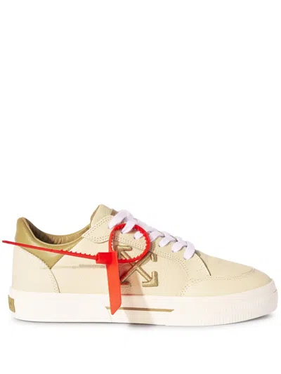 Off-white Cream/brown Low Vulcanized Leather In 中性色