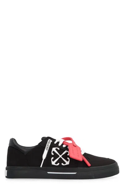 Off-white New Vulcanized Canvas Low-top Sneakers In Black White